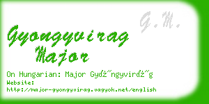 gyongyvirag major business card
